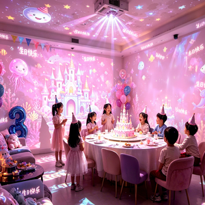 <b>Projector</b> LCD/4K HDR <b>Projector</b> for Romantic Holographic Projection, Fairytale Wedding Projection, and Customizable Theme Project - Product Image 1