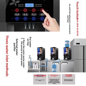 Máquina de Té de Soya Comercial Totalmente Automática de Tres Cabezas, Dispensador de Café Instantáneo con Código QR, Equipo de Agua para Oficina E-30SCW Comercial - Product Image 3