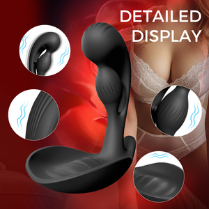 Wholesale Sex Toys Remote Control Anal Butt <strong>Plug</strong> Liquid Silicone Masturbators 2 <strong>in</strong> 1 <strong>Vibrators</strong> - Product Image 2
