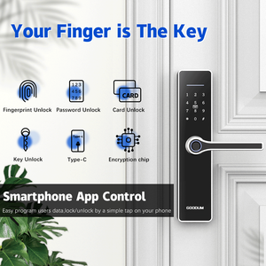 Goodum tuya Wifi vân tay điện tử thông minh an toàn thẻ mật khẩu khóa cửa Keyless số kỹ thuật số khóa - Product Image 3