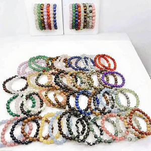 Bracelet en quartz poli de haute qualité, forme boule de cristal 8 mm, écologique, artisanat de guérison pour cadeau et décoration, vente en gros - Product Image 4