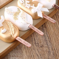 Bâtonnets acryliques avec nom personnalisé Bâtonnets de crème glacée or rose avec logo Bâtonnets de glace réutilisables Popsicles Décoration de gâteau Fête de mariage