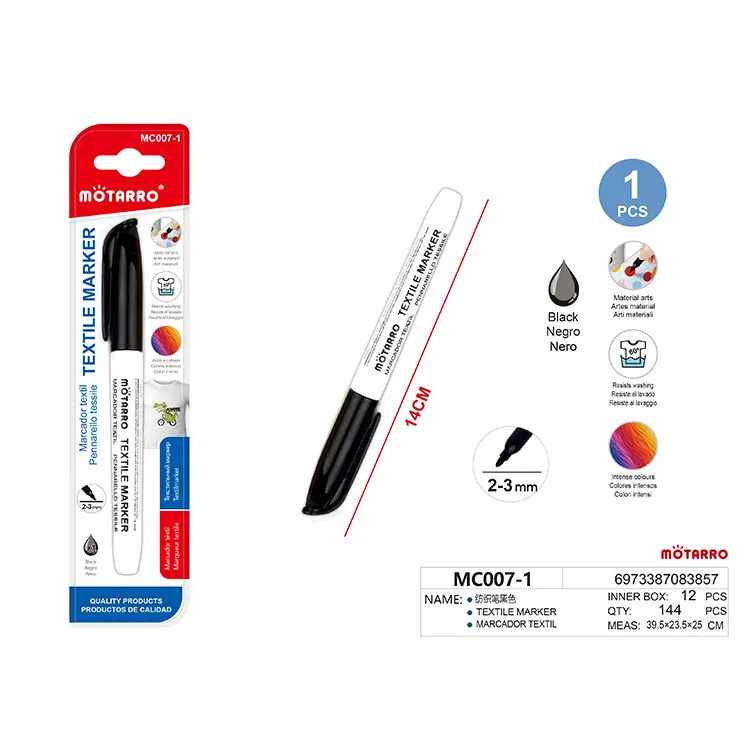 2021 New Style Waterproof Fabric Color Drawing Marker Pen Water-based Permanent Textile Marker
