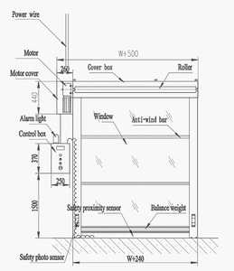 Porte à enroulement rapide en <span class=keywords><strong>PVC</strong></span> <span class=keywords><strong>avec</strong></span> isolation thermique - Rideau à bande rapide pour entrepôt, usine, supermarché et sous-sol - Product Image 6