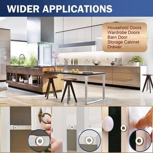 Loquet de porte magnétique rond en acier inoxydable, puissant et invisible, pour porte coulissante de placard - Product Image 3