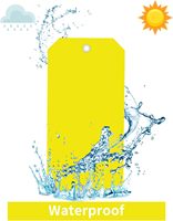 Étiquettes d'expédition en plastique recyclables, 100 pièces, étiquettes de cordon durables, étiquettes suspendues imperméables, trous de renforcement, étiquettes suspendues pour l'automobile