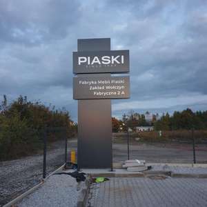 OEM pilone segno FreeStanding in metallo grande pilone segnaletica 4S negozio messaggio guida segnaletica pubblicità luci scatola segnaletica cartelli - Product Image 1