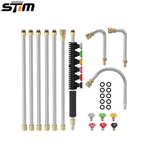 Stm High Pressure <b>Washer</b> Extension Rod 1/4 Inch Quick Connect Stainless Steel <b>Car</b> Washing Cleaner Accessory - Product Image 1