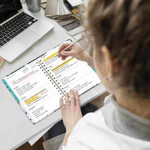 Agenda 2027 Settimanale e Mensile con Design Floreale, Rilegatura a Spirale, Citazioni Ispirazionali, Ampie Pagine Giornaliere - Product Image 2