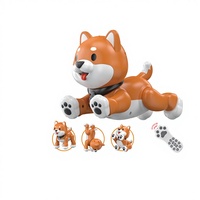 Perro Robot de Juguete RC Inteligente, Shiba Inu y Husky, de Plástico, Eléctrico e Interactivo, con Música y Baile para Niños, Interior y Exterior