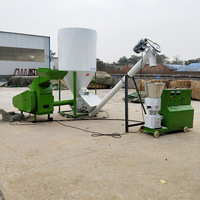 Nouvelle machine à mélanger verticale de type moulin à marteaux, ligne de production de granulés d'aliments, machines personnalisées pour l'alimentation des poulets et des porcs, Chine