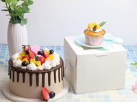 Cajas de Cartón Kraft Blanco Ecológicas Personalizadas al por Mayor para Pasteles, con Ventana Transparente y Acabado Laminado Mate