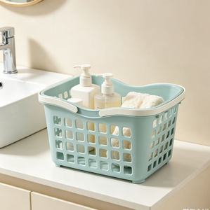 <span class=keywords><strong>Panier</strong></span> de rangement portable en <span class=keywords><strong>plastique</strong></span> ajouré, organisateur de <span class=keywords><strong>linge</strong></span> <span class=keywords><strong>à</strong></span> main pour salle de bain, chambre, cuisine, et rangement de vêtements et articles divers - Product Image 4