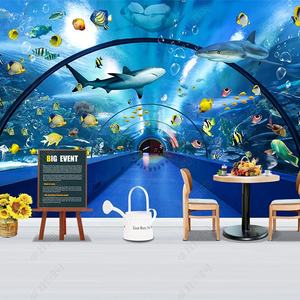Mur adhésif tunnel d'<span class=keywords><strong>aquarium</strong></span> 3d océan worldwallpaper - Product Image 2