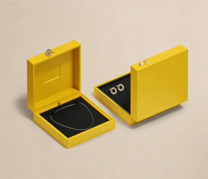 Customized logo for high-end purple Pu <b>leather</b> ring box and jewelry packaging box - Product Image 3