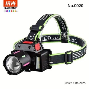 Linterna Frontal LED BaiFeng de Aleación de Aluminio con Batería Recargable, Luz para Pesca y Camping al Aire Libre, Color RGB No.0020 - Product Image 1