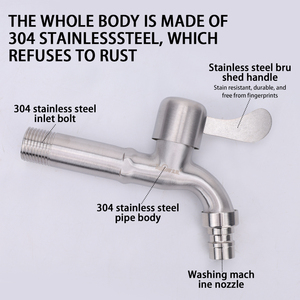 Robinet de jardin extérieur à long bec en SUS304, durable, anti-explosion, corps épaissi avec aérateur alvéolé pour le lavage des animaux et des voitures - Product Image 6