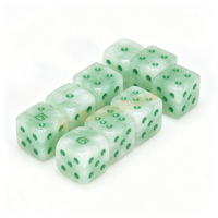 Ensemble de dés de jeu de Ludo et D&D, personnalisables, vierges, à 6 faces, de 8 mm et 16 mm, de précision, avec points, finition mate noire, pour Mahjong