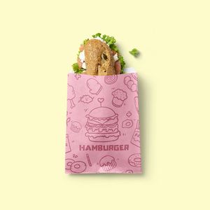 Bolsa de Papel para Pan con Revestimiento de PE Ecológico, Impresa Personalizada, Resistente al Aceite, Papel Kraft para Pizza, Leche, Sushi, Gelatina, Ingredientes para Ensaladas - Product Image 5