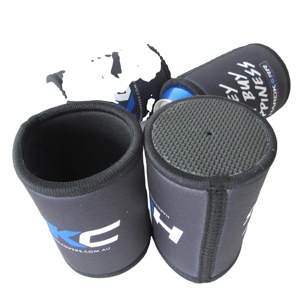 Black Neoprene Stubbies Cooler Premium Stubby Holder Beer Drink Holder Printed With Overlock Stitching and Zigzag Tape on Seam - Product Image 3