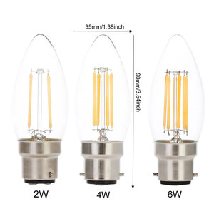 <span class=keywords><strong>Ampoule</strong></span> LED B22 Base à baïonnette 2W 4W 6W <span class=keywords><strong>Ampoule</strong></span> à filament Edison 220V C35 Lampe LED en forme de bougie pour éclairage de lustre en cristal - Product Image 6