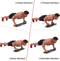 Équipement de gym multifonctionnel pour la maison, pliable, en bois massif, écologique, couleur personnalisable, portable, durable, planche de pompes et stations de dips