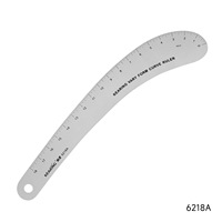 Règle de couture complète en métal, métrique et impériale, à angle droit, en acier inoxydable, règle pour trous de manchon, règle en plaque d'aluminium aérospatial