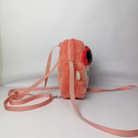 Sac à dos en peluche singe mignon personnalisé OEM/ODM Uyeah, rembourré en coton PP, en maille lavée, porte-clés, avec logo personnalisé, sac à jouets en peluche