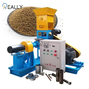 Commercial Floating Fish Feed Pellet Machine High Productivity Dry Type Pet Feed Extruder Machine