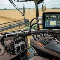 Kabel Harness Pengkabelan Mesin Panas Tinggi Tahan Api PA66 IP67 Tahan Air untuk Traktor Combine Engine OEM Siap Kirim