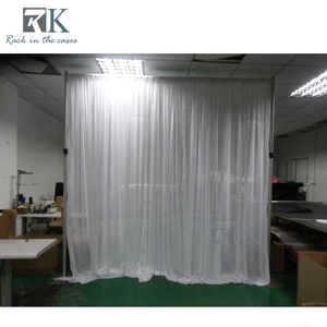 Cortina de gasa blanca para decoración de bodas, kit elegante de tubos para cortinas transparentes - Product Image 3