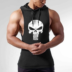Algodón entrenamiento hombres gimnasio sin mangas culturismo tejido personalizable Logo Fitness alta calidad diseño personalizado - Product Image 6