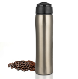 Cafetière à piston en acier inoxydable portable 350 ml, gobelet de voyage <span class=keywords><strong>avec</strong></span> <span class=keywords><strong>filtre</strong></span>, <span class=keywords><strong>thermos</strong></span>/bouilloire à double paroi isolée - Product Image 1