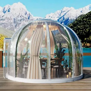 Tenda Gelembung Grosir Luar Ruangan Plastik Baru Grosir Tenda Sauna Populer Rumah Tenda Kaca Kubah Komersial Transparan