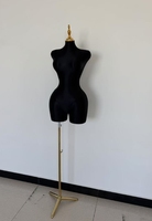 Mannequin femme sinueuse en tissu avec gros seins de hanche demi-corps robe forme torse poupée factice