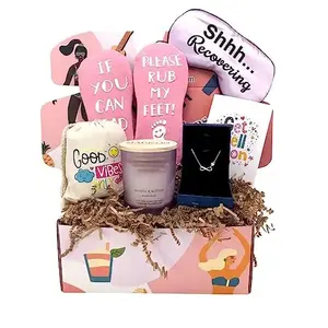 2023 hot premium gift set for mom sister daughter Pink color funny recovery gift box get well soon gifts for women care package