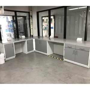 Bancos de laboratorio de acero de buena calidad, muebles de laboratorio, mesa de laboratorio de física escolar con fregadero y armario - Product Image 1