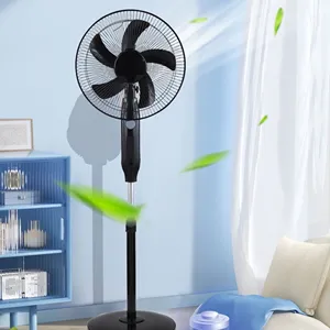 ECO Friendly PopularHot Sale New Design Wholesale Home Outdoor 12000mah 16Inch 15W with Solar Panel 12vdc solar electric fan