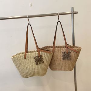 Borsa Tote Grande in Paglia Intrecciata Famiglia Luo, Nuova <span class=keywords><strong>Moda</strong></span> Retrò Casual per Vacanze, Spiaggia e <span class=keywords><strong>Shopping</strong></span> - Product Image 2