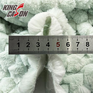 ผ้าขนกระต่ายลายไท-ได แบบด้านเดียว ลายกระดองเต่า ผลิตโดยโรงงานคิงเคสัน ทนทาน นุ่ม สบายผิว เหมาะสำหรับทำผ้าห่ม - Product Image 3