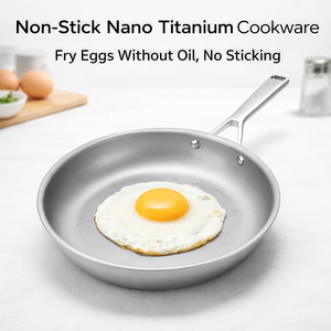 TIANXING LFGB из чистого титана 20-30 см, тройная посуда из нержавеющей стали, сковорода с антипригарным покрытием, титановая сковорода - Product Image 2