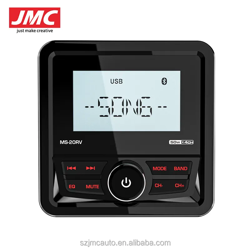 JMC wasserdichtes Marine Stereo-Radio mit BT Moto Audio Boot Auto MP3-Player Auto-Soundsystem FM AM Empfänger für SPA UTV AT