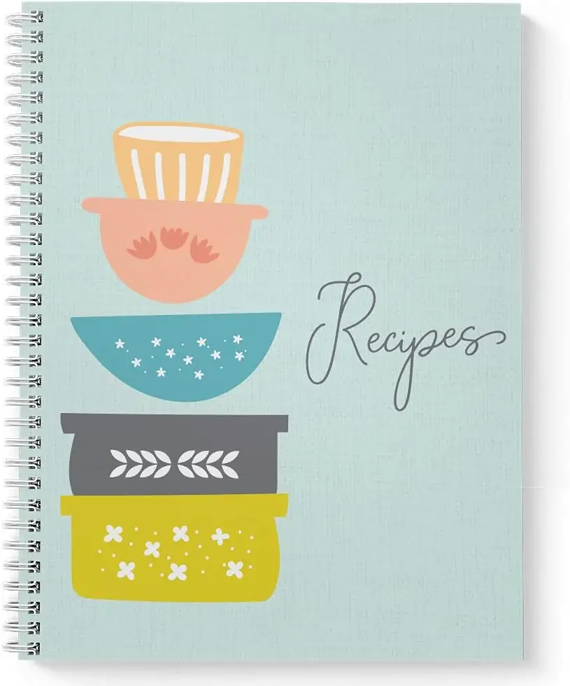 Libro de recetas en espiral MyWay, cuadernos de tapa blanda, platos de recetas para regalos, para Ideas despedida de soltera, graduación, escribe en tus propias recetas