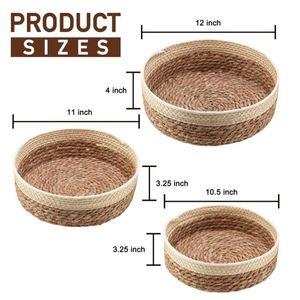 Cesta de Picnic aislada con mesa, almacenamiento tejido de ganchillo, Moisés de ratán para decoración del hogar, cestas de mimbre, jarrón deslizante de cocina - Product Image 5