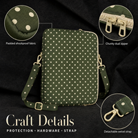 Sac à bandoulière/crossbody convertible en nylon pour ordinateur portable de grande capacité avec logo personnalisé, protection antichoc et sangle amovible