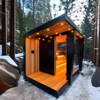 Calentador de Vapor para Interiores y Exteriores KLAFIN Hemlock, Inteligente, WiFi, Eléctrico, Moderno, para Villa, Apartamento, Jardín, Hogar, con Ducha Infrarroja y Spa