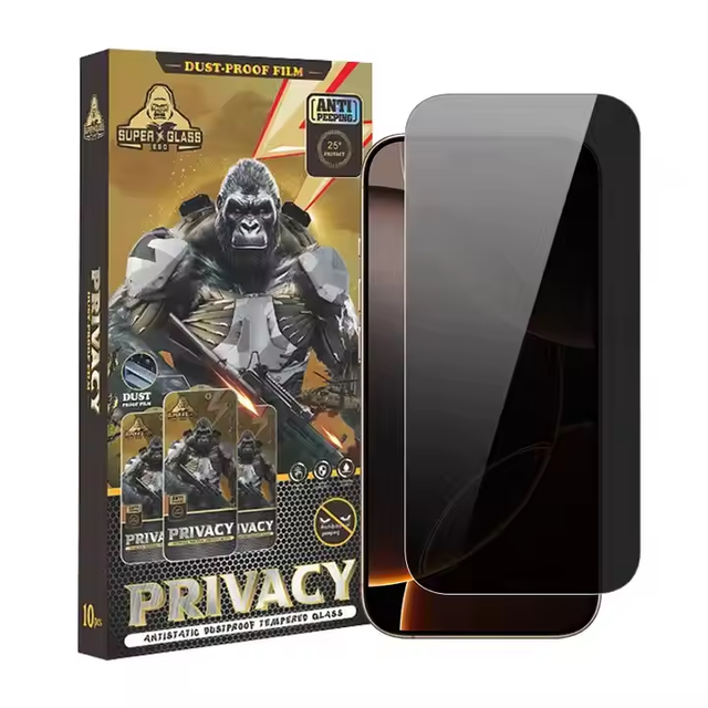 25 Degree Privacy King Kong 9H Premium Super Tempered Glass Screen Protector for Mobile Phone Full Coverage Anti-Scratch HD