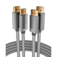 Câble coaxial DP plaqué or 8K 60Hz HD 2M 3M avec blindage tressé en PVC pour lecteur DVD, HDTV, ordinateur UHD 48 Gbps