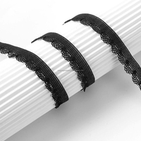 Bande élastique épaisse jacquard personnalisée avec logo imprimé, sangle en dentelle de 10 mm à bord coupé, en spandex, pour la maison et les sacs