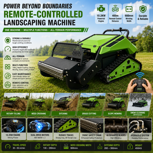 FreeShipping Euro5 Multifunctional <b>Remote</b> Control Lawn <b>Mower</b> Diesel Tracked Rotary Tiller Ditching Wasteland Reclamation Machine - Product Image 2
